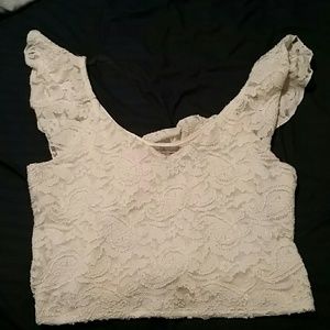 Charlotte Russe Lace Crop Top